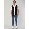 thumbnail image 2 of Chalecos Con Cuello En V Para Hombre, Bolsillos Sin Mangas, Chaleco Informal Negro S, 2 of 7