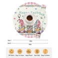 thumbnail image 6 of 13 Inch Round Placemats Set of 4, Happy Easter Non Slip Heat Insulation PP Table Mats, Funny Gnomes Rabbits Colorful Eggs Plaid Washable Place Mats for Kitchen Dining Party Table Decor, 6 of 7