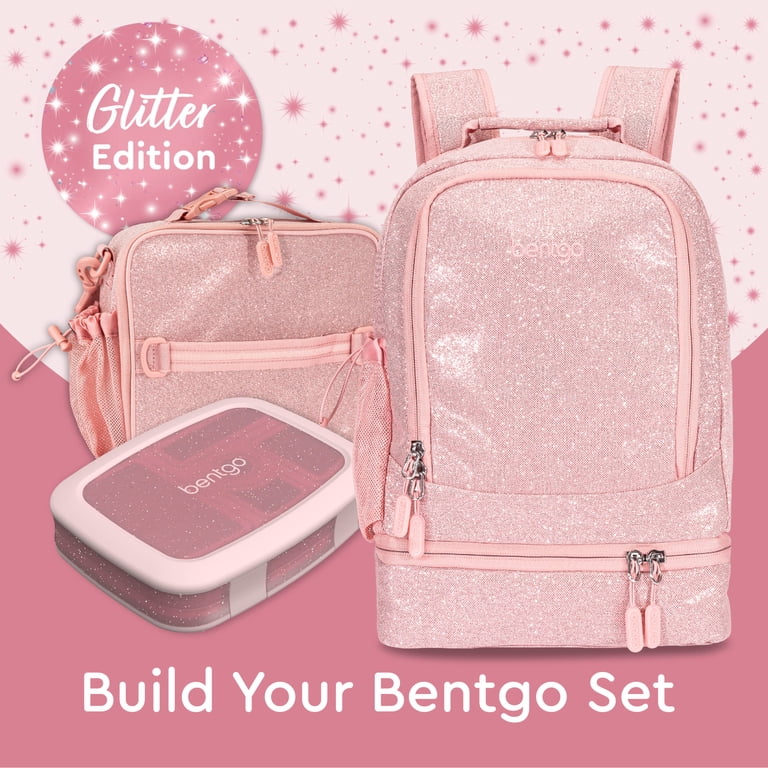 Bentgo Kids 2-in-1 Backpack & Lunch Bag, Petal Pink Glitter photo 6