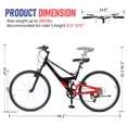 thumbnail image 2 of Ktaxon 26 inch 7 Speed Mountain Bike for Adult, Dual Shock Absorbers, Dual V Brake, Black Red, 2 of 10