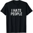 thumbnail image 1 of Camiseta para Mujer con la Frase Divertida: ODIO A LA GENTE, 1 of 5