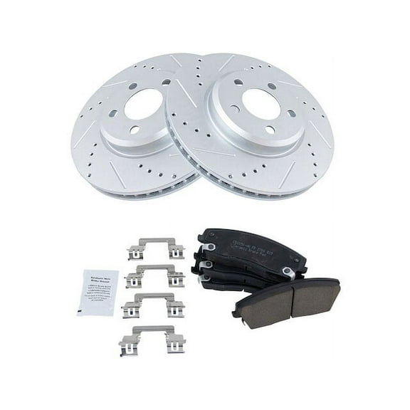 Front Brake Pad and Rotor Kit - Compatible with 2009 - 2020 Dodge Challenger 2010 2011 2012 2013 2014 2015 2016 2017 2018 2019