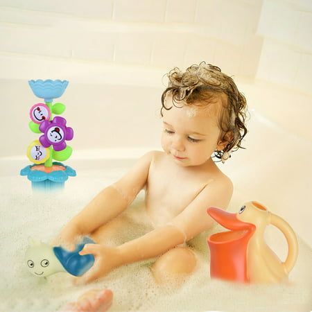 American Science & Surplus Baby Bath Toy Bath Toy Set Flower Waterfall Water Station Kids' Best