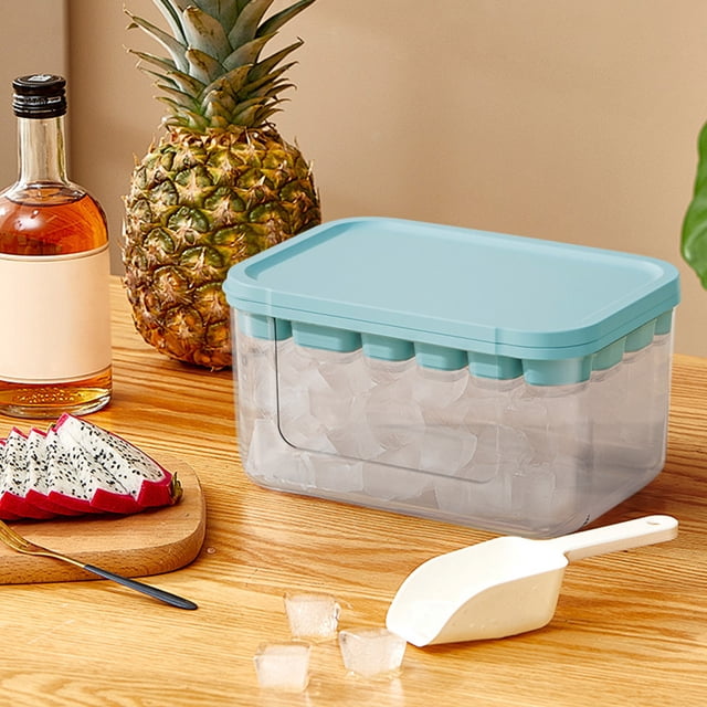 Fiudx Bandeja de Hielo de Gel de Sílice, a Prueba de Fugas, 22 Celdas, Tapa Hermética, Material Duradero de Grado Alimenticio, Uso Doméstico, Máquina para Hacer Paletas de Helado, Apto para Congelado
