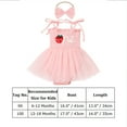 thumbnail image 2 of FYMNSI Baby Girl 1st Birthday Outfit One Year Old Spaghetti Straps Tulle Romper Summer Sleeveless Tutu Dresses with Headband 6-12 Months Strawberry, 2 of 10