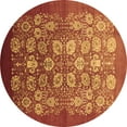 thumbnail image 1 of Ahgly Company Indoor Round Oriental Brown Industrial Area Rugs, 5' Round, 1 of 4