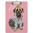 thumbnail image 2 of FMSHPON Cute Pug Dog Ballerina Pink Clipboard Hardboard Wood Nursing Clip Board and Pull for Standard A4 Letter 13x9 inches, 2 of 8