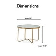 thumbnail image 3 of Elle Decor Mirabelle Outdoor Coffee Table in French Gold, 3 of 5