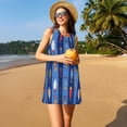 thumbnail image 3 of Goofa Cute Fish for Summer Dresses for Women – Beach Floral Sundress, Casual Pockets Boho Tank Dress for Hot Days, 3 of 7