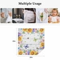 thumbnail image 5 of Cloth Napkins Set of 2 - 20x20 Inches, Spring Flowers Washable Reusable Table Napkins, Watercolor Sunflowers Daisy Butterflies Wood Soft & Absortbent Dining Napkin for Party Wedding Hotel Restaurant, 5 of 8