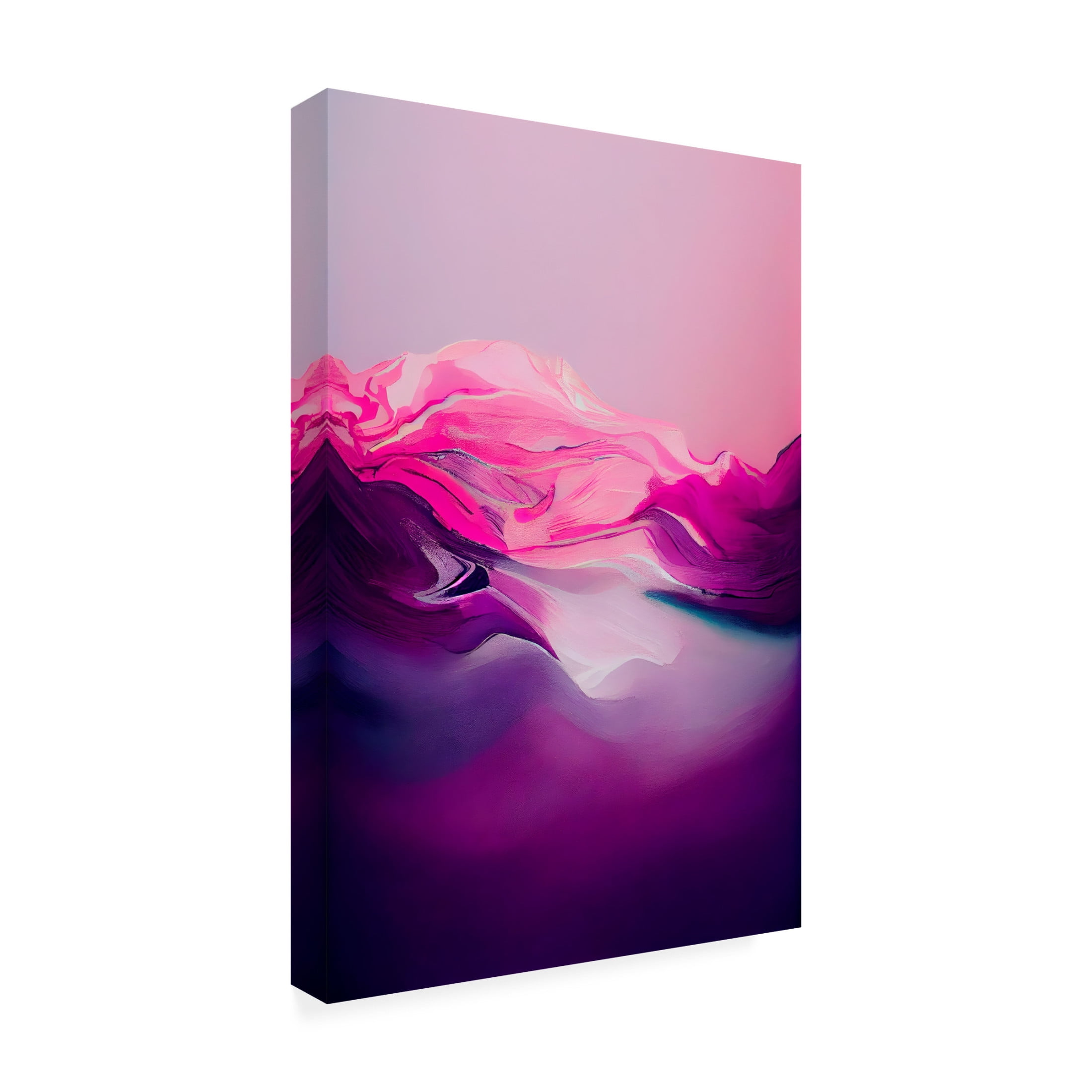 Canvas Wall Art - Treechild 'Purple Wave' Wall Art for Living Room, Bedroom, or Office D?cor by Trademark Fine Art - 16 x 24 Inches