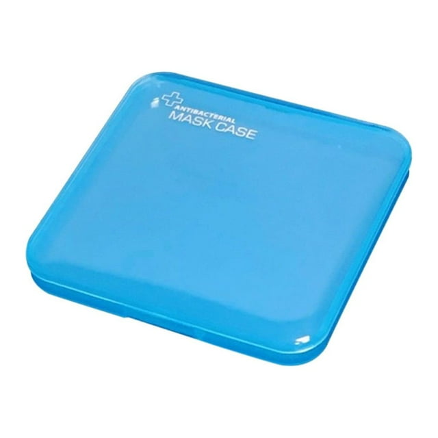Couvercle de Bouche Rangement Usage Unique Couvercle de Bouche PP Étui de Rangement Organisateur de Bouche Boîte Portable, Transparent, Bleu