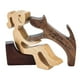 thumbnail image 5 of Estatua humana de perro de madera tallada a mano Estatua familiar de perro de madera Adornos tallados en madera estilo C, 5 of 9