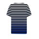 thumbnail image 4 of Fiudx Ropa de Mujer Camiseta Casual de Moda para Mujer Blusas Estampadas a Rayas Degradadas Top con Botones y Cuello En V, 4 of 5