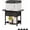 Black, variant on Large Printer Stand with Storage Fabric Drawer Under Desk Printer Table with Wheels for Home Office, Printer Cart fit Fax Machine Scanner 23.4"x15.7" (White, 2 Tiers)