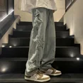 thumbnail image 2 of Pantalones vaqueros Vibe de estilo americano para hombre, pantalón de pierna recta, informal, marca de moda, Hip Hop, estrella, marca europea, 2 of 5