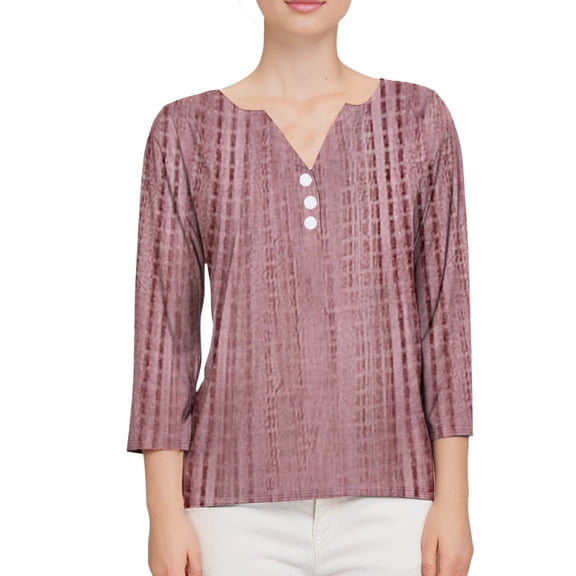 WTXUE Short Sleeve, 2024 Womens Summer Tops Cute V Neck Shirts 3/4 Length Sleeve Blouses Dressy Loose Fit Tunics Graphic Tees, Casual T-Shirts, S-3XL