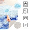 thumbnail image 4 of U-Shaped Toilet Mat Plush Bathroom Rug Mat Non Slip Bathroom Mats Blue and White Snowflake, 4 of 5