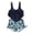 Navy, variant on Fesfesfes Bikinis for Women Boat Neck Swimsuit Printed Bikini Strap Bikini Deep V Split Swimsuit Set Two-piece Swimsuit Under 10$