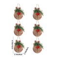 thumbnail image 3 of LanSuare 6Pcs Christmas Plaid Ball Ornaments,3.14Inch Multicolour Buffalo Plaid Fabric Ball Ornaments with Pine Cones and Berries, for Christmas Tree, Festive Decor, 3 of 6