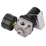 Yosoo Pneumatic Regulator Adjustable Air Pressure Compressor Control Valve Gauge G1/4 Connection,Pneumatic Air Pressure Regulator, Air Pressure Regulator