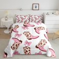 thumbnail image 2 of Manfei Pink Boot Comforter Sets Full Size, Western Cactus Comforters & Duvets, Cowboy Cowgirl Reversible Bedding Full Comforter Set, Lightweight Bedroom Decoration, 3pcs, 2 of 8