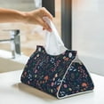 thumbnail image 5 of Goofa Colorful Flowers Pattern Triangle Square Tissue Box Cover, Modern PVC Leathe Facial Paper Holder,Decorative Holder/Organizer for Bathroom Vanity Countertop, 5 of 9