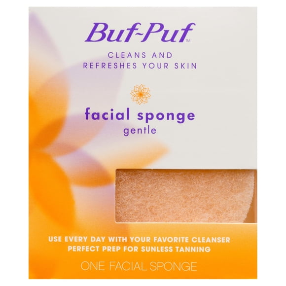 Buf-Puf Esponja facial suave desarrollada por dermatólogos elimina la suciedad profunda y el maquillaje que causa brotes y puntos negros Exfoliante reutilizable 1 unidad