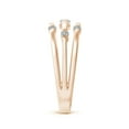 thumbnail image 3 of ANGARA Natural Triple Row Dotted Diamond Orbit Ring in 14K Rose Gold for Women (Size-2.5mm| Color-K| Clarity-I3) | April Birthstone, Anniversary, Jewelry Gift for Women | Natural Diamond Ring, 3 of 10