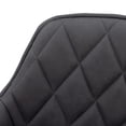 thumbnail image 4 of Erin 24 Inch Curved Dining Chair, Gray Fabric, Diamond Pattern Tufting, 4 of 5