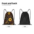 thumbnail image 2 of Yiaed Sunflowers Leaves Print Drawstring Bags Drawstring Backpack Bulk String Back Pack Gym Sport Bag-Medium, 2 of 5
