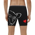 thumbnail image 4 of Salouo French Bulldog Pattern Men's Boxer Briefs, Soft & Breathable Underwear Elastic Waistband Briefs for Men,1-Pack, 4 of 7