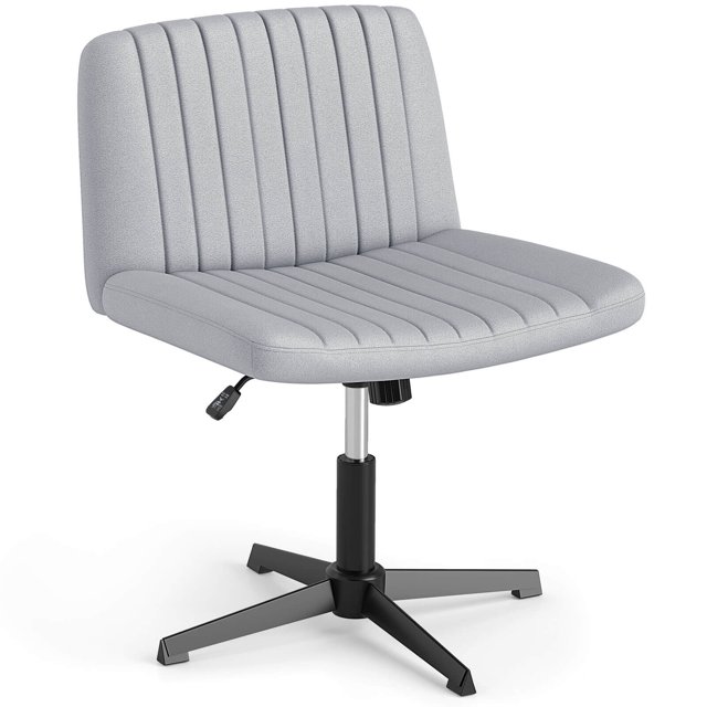Costway Chaise Croisée Sans Roues avec Siège Grand Rembourré Doux Hauteur Réglable Moderne Gris