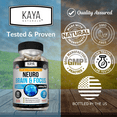 thumbnail image 4 of Kaya Naturals - Neuro Brain for Memory & Focus - Nootropic Energy Capsule - Nootropic Brain Support Supplement - Focus & Concentration & Learning Accuracy - Cognitive Function - 60 Count, 4 of 8