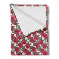 thumbnail image 2 of Roses Soft Flannel Fleece Throw Blanket, Floral and Geometric Modern Pattern with Pink Tones Flowers on Nested Squares, Cozy Plush for Indoor and Outdoor Use, 60" x 80", Multicolor, by Ambesonne, 2 of 5