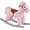 Pink, variant on muzi Kids Plush Ride-On Rocking Horse with Bear Toy, Children Chair with Soft Plush Toy & Fun Realistic Sounds, Blue