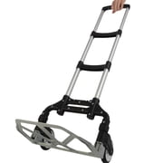Stalwart Folding Hand Truck Dolly Cart - 154lb Capacity and Telescoping Handle