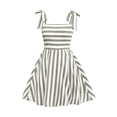thumbnail image 5 of Blmnix Short Dress Women Dress Fit & Flare A Line Dresses Under Dresses Mini Sleeveless Square Neckline Gray Adjustable Strap Summer Dresses for Women,S, 5 of 9