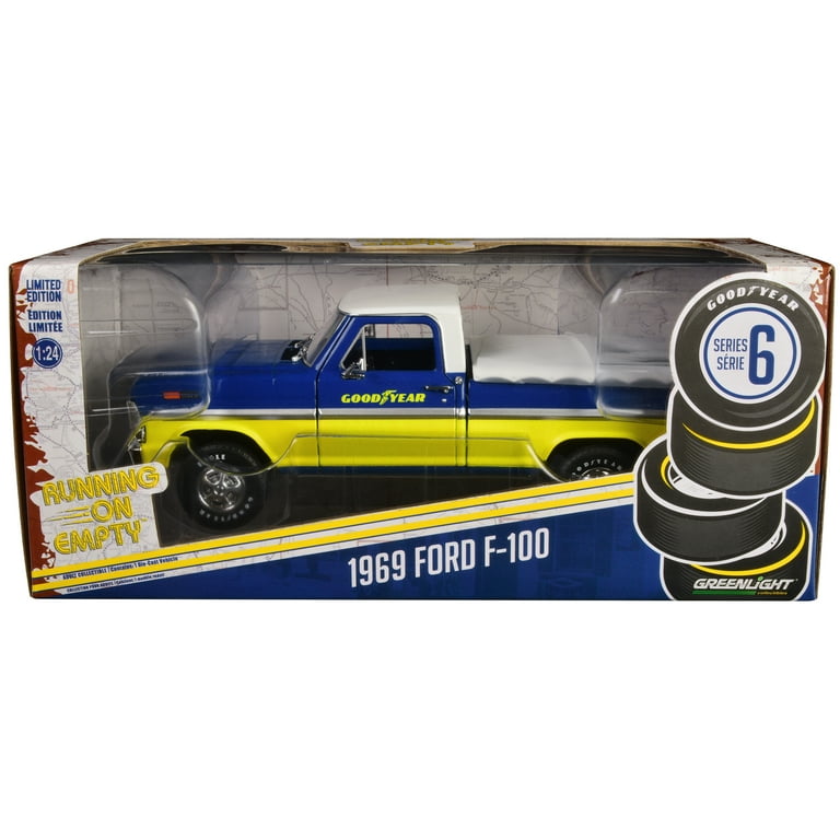 卸し売り購入 Truck F-100 Ford 1969 Blue Bed and Top White with Yellow and 乗用車