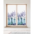 thumbnail image 2 of Window Privacy Film Lavender Floral Stained Glass Window Film Decorative Sun Block Window Cover Spring Watercolor Flower Leaf Plant Vase Window Clings Static Adhesive Sticker for Bathroom 23.6"x59", 2 of 6