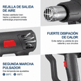 thumbnail image 3 of Pistola De Calor De 2000w Temperatura Regulable 4 Boquillas Negro, 3 of 5