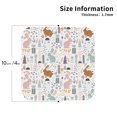 thumbnail image 2 of Lsque Fall Rabbit Pattern 4" Drink Coasters Set of 4, PVC Leather Absorbent Coasters, Table Coaster Set Decorative Coffee Cup Coasters Housewarming Gift -Square, 2 of 6