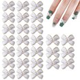 thumbnail image 1 of Adornos para uñas 3D con forma de lazo, 30 piezas de gemas de perlas con forma de lazo para decoración de uñas, tachuelas de aleación de metal para manualidades con joyas y teléfonos móviles, 1 of 6