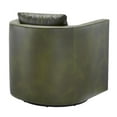 thumbnail image 6 of Comfort Pointe Sheldon Fern Green Faux Leather Swivel Barrel Chair, 6 of 12