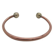 Men's 8 Inch Solid Copper and Brass Cuff Bracelet CBM457WS - 5/32 of an inch Wide.