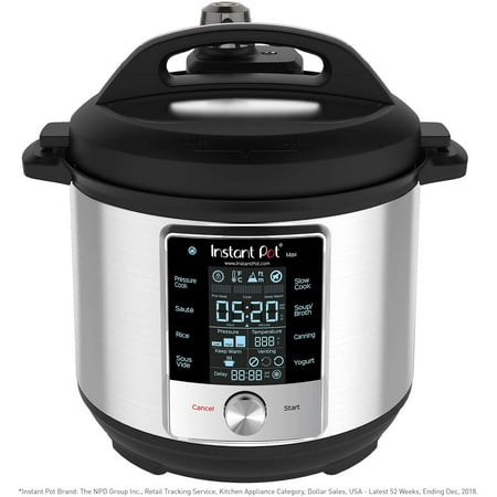 Instant Pot Max Pressure Cooker 9 in 1, Best for Canning with 15PSI and Sterilizer, 6 Qt