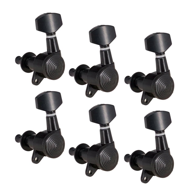 Tachiuwa MagiDeal 6 Pieces Guitar String Tuning Pegs,Tuner Machine Heads Knobs 6L Black