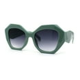 thumbnail image 3 of Womens Geometric Diamond Cut Mod Butterfly Chic Fashion Sunglasses Green Smoke, 3 of 4