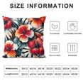 thumbnail image 5 of GOSMITH  Tropical Flower Throw Pillow Cushion Cover,Floral Exotic Tropical Red Hibiscus Flower with Black Leaves Decorative Home Decor Sofa Couch Desk Bedroom White, 5 of 5