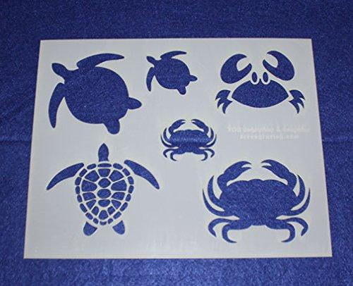 Mylar 2 Pieces of 14 Mil 8" X 10" Sea Life Stencils- Painting /Crafts/  Templates - Walmart.com